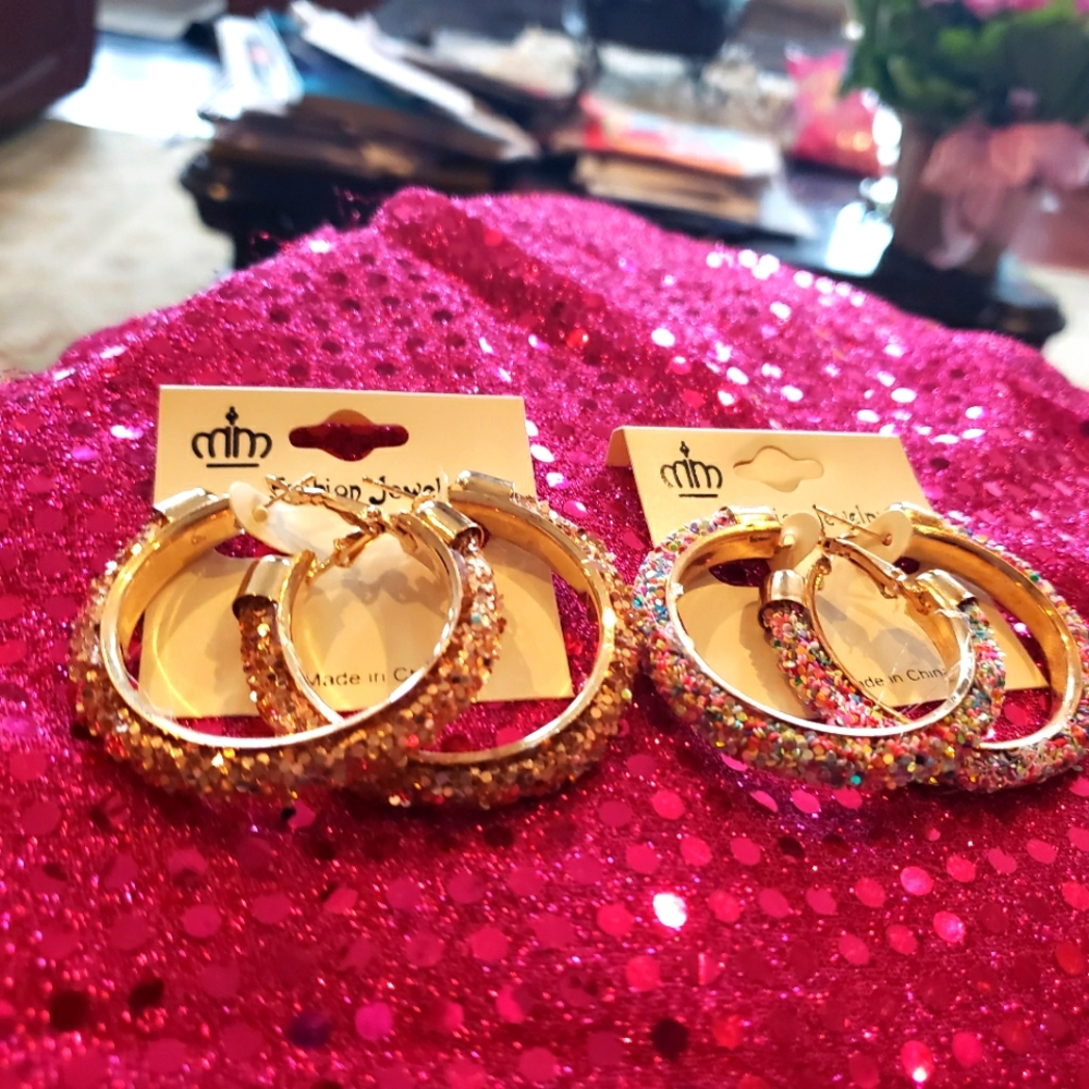 Crystal Earrings two sets